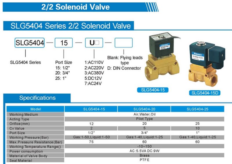 5404 Solenoid Valve Sheet