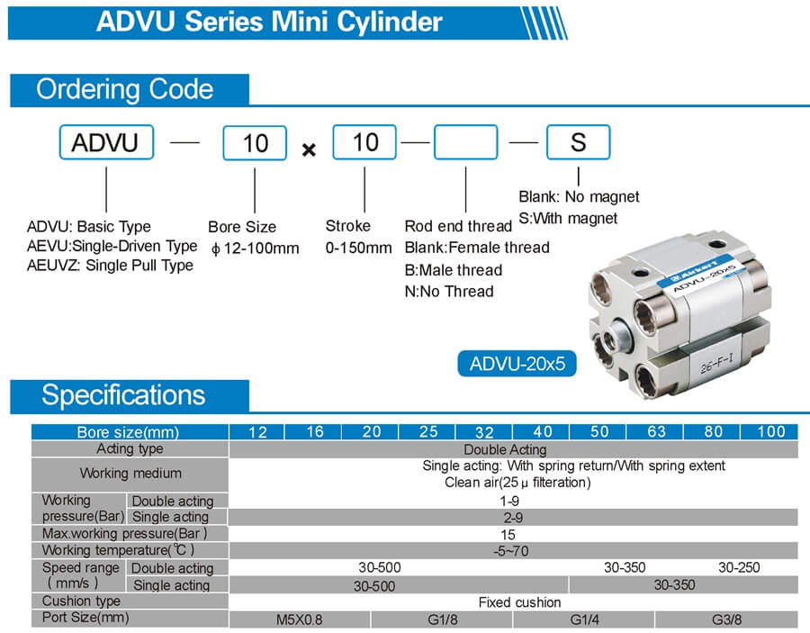 ADVU air cylinder