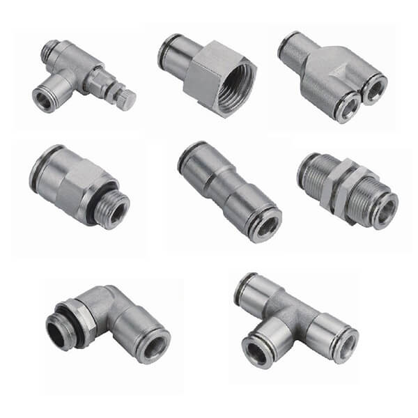 brass one touch fittings push in fittings nickle plated