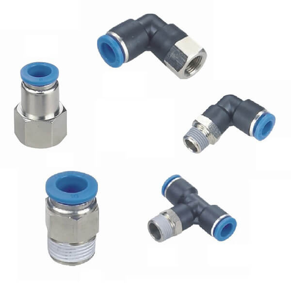 pneumatic one touch in fitting PC PL POC PB PLF touch-in fittings