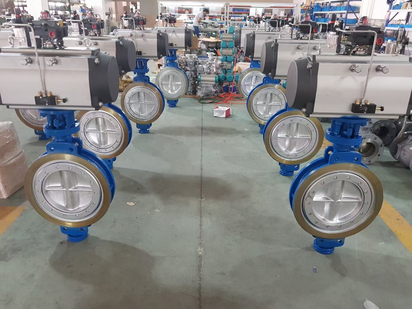 steel pneumatic actuated butterfly valve