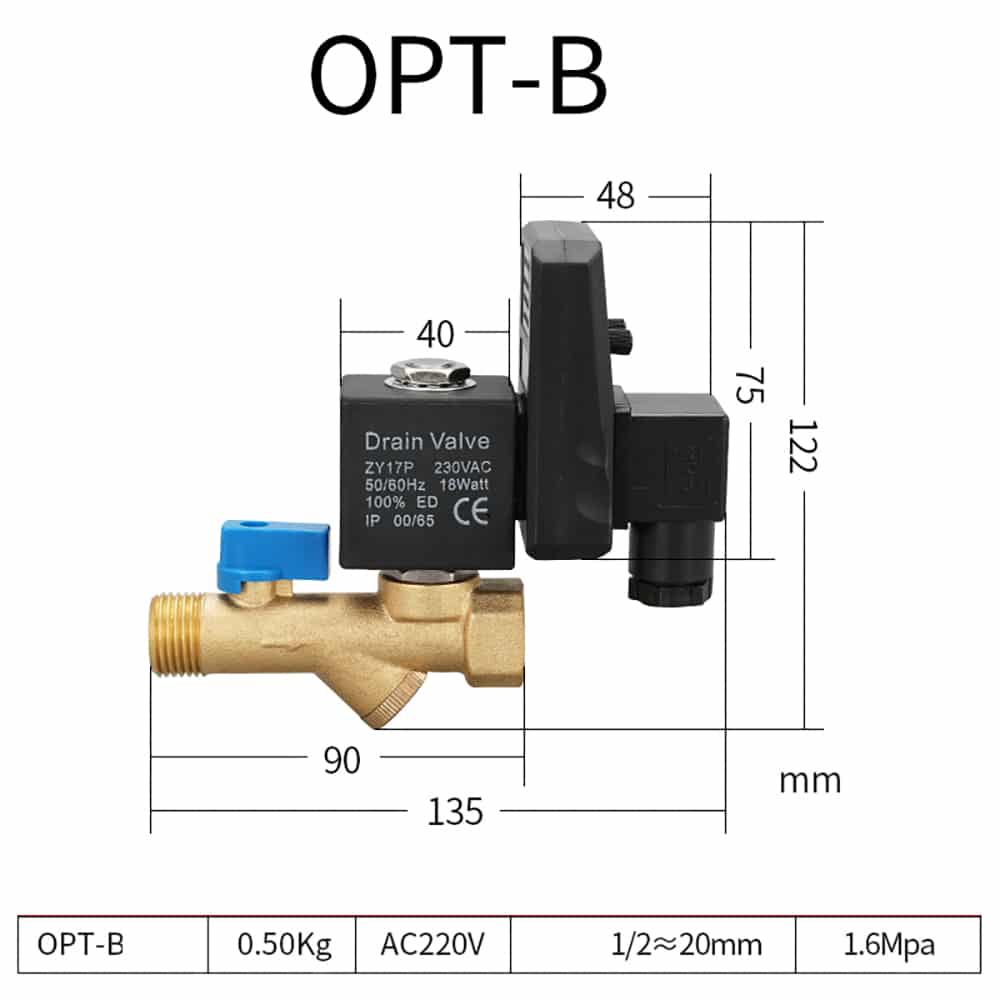 electronic drain valve 013