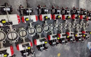 pneumatic butterfly valve array