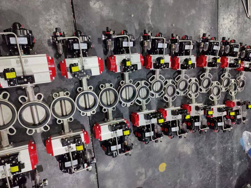 pneumatic butterfly valve array