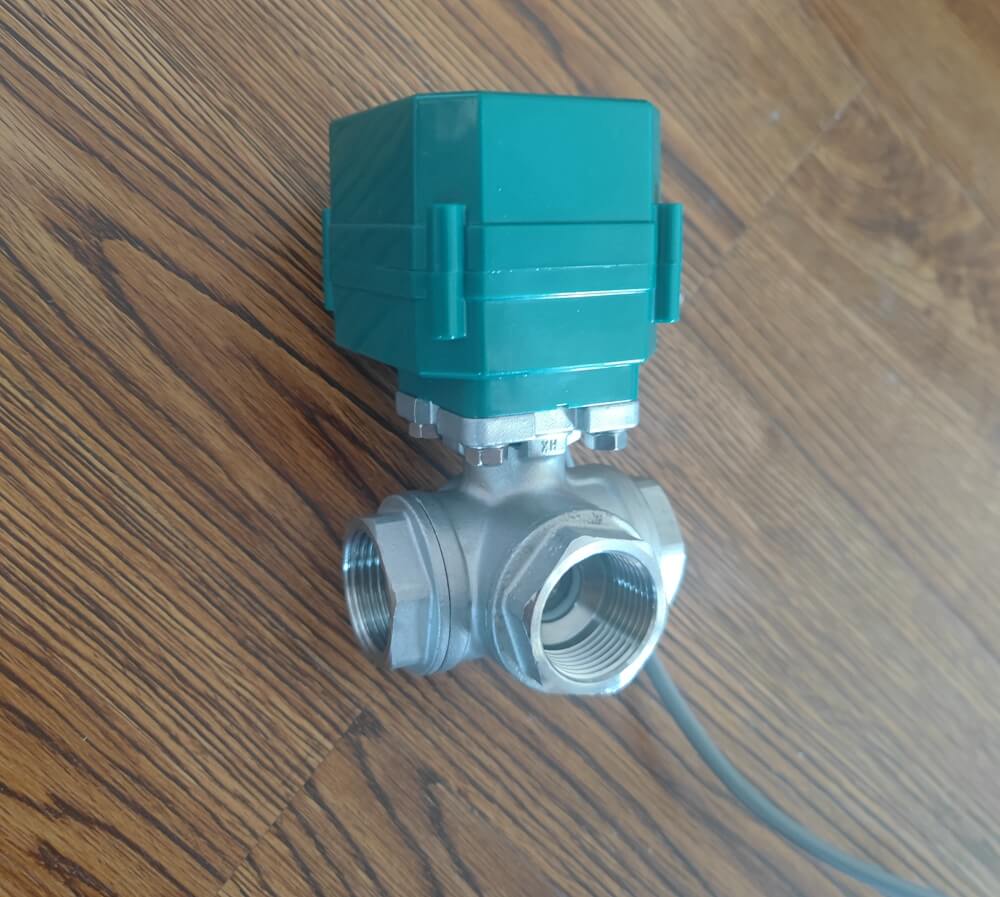 stainless steel 3 way motorized ball valve