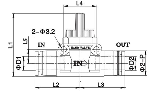 HVFF Hand Valve drawing