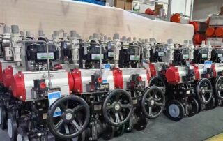 pneumatic actuated cut-off flanged ball valve