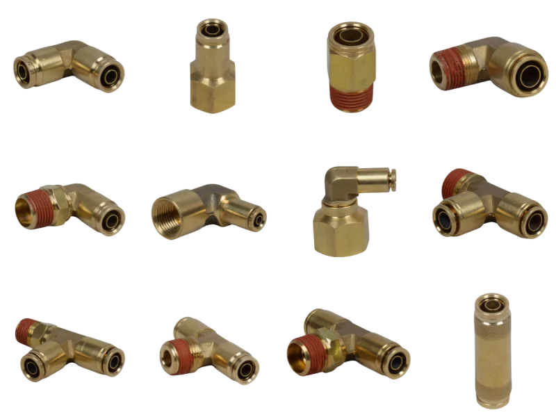 Brass DOT Air Brake Push In Fittings
