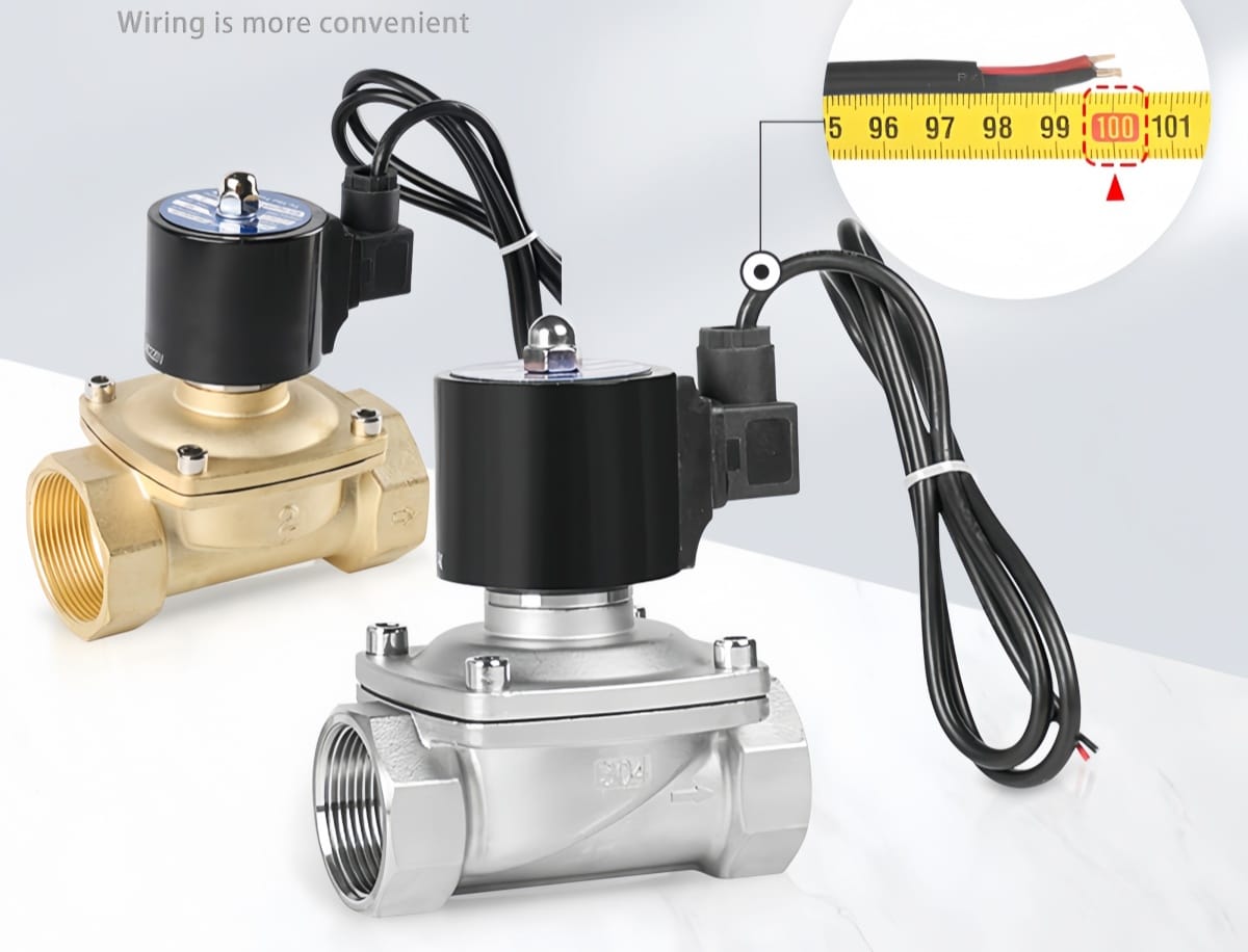 Lead wire solenoid valve