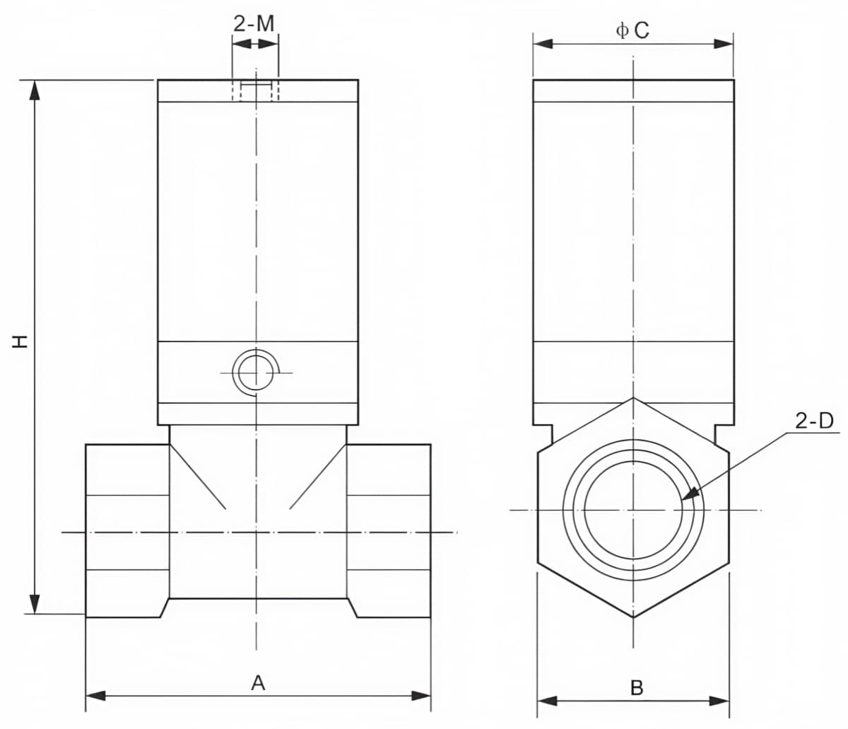 Q22HD Pneumatic Piston Valve Size