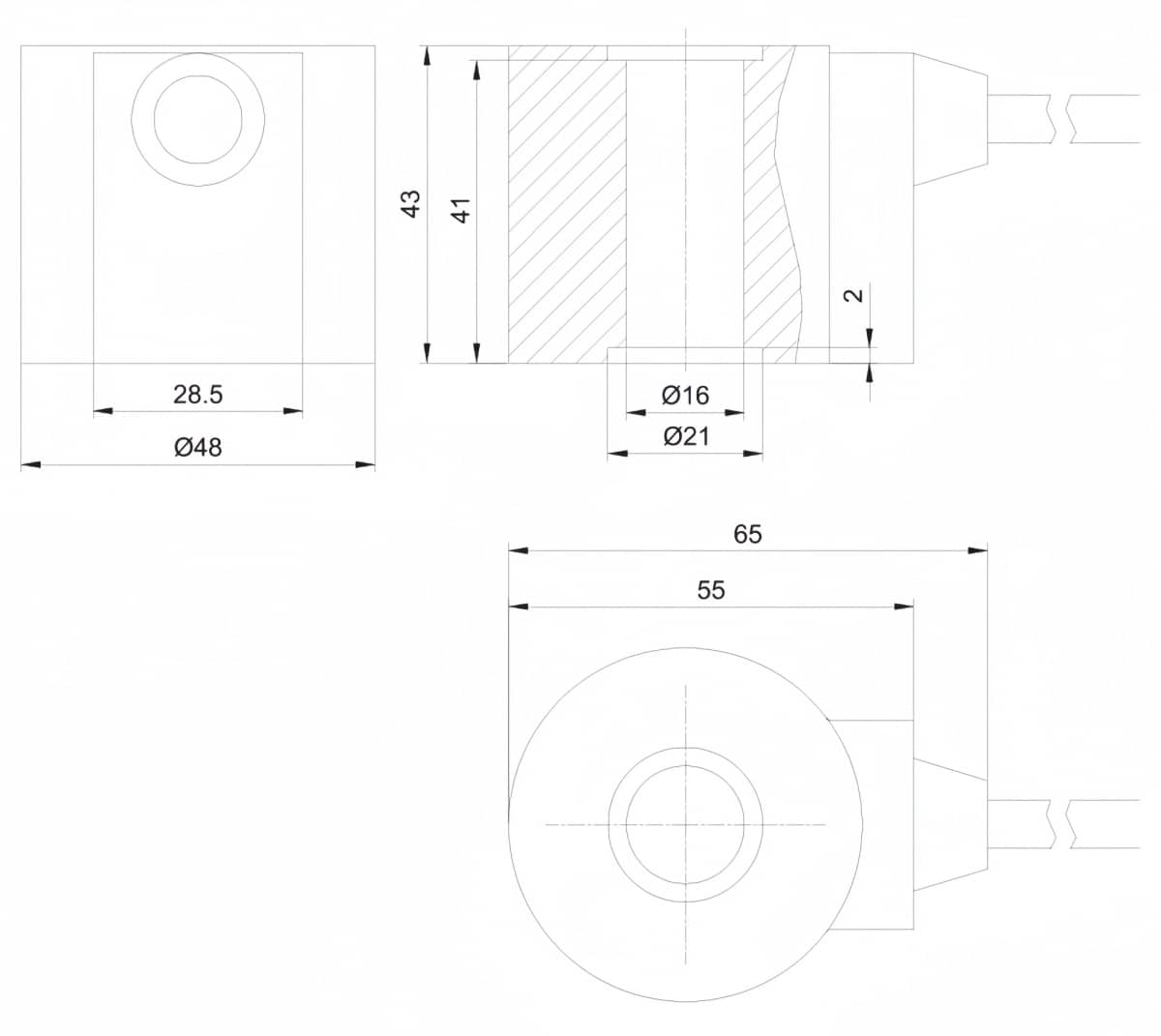 water proof solenoid valve coil size