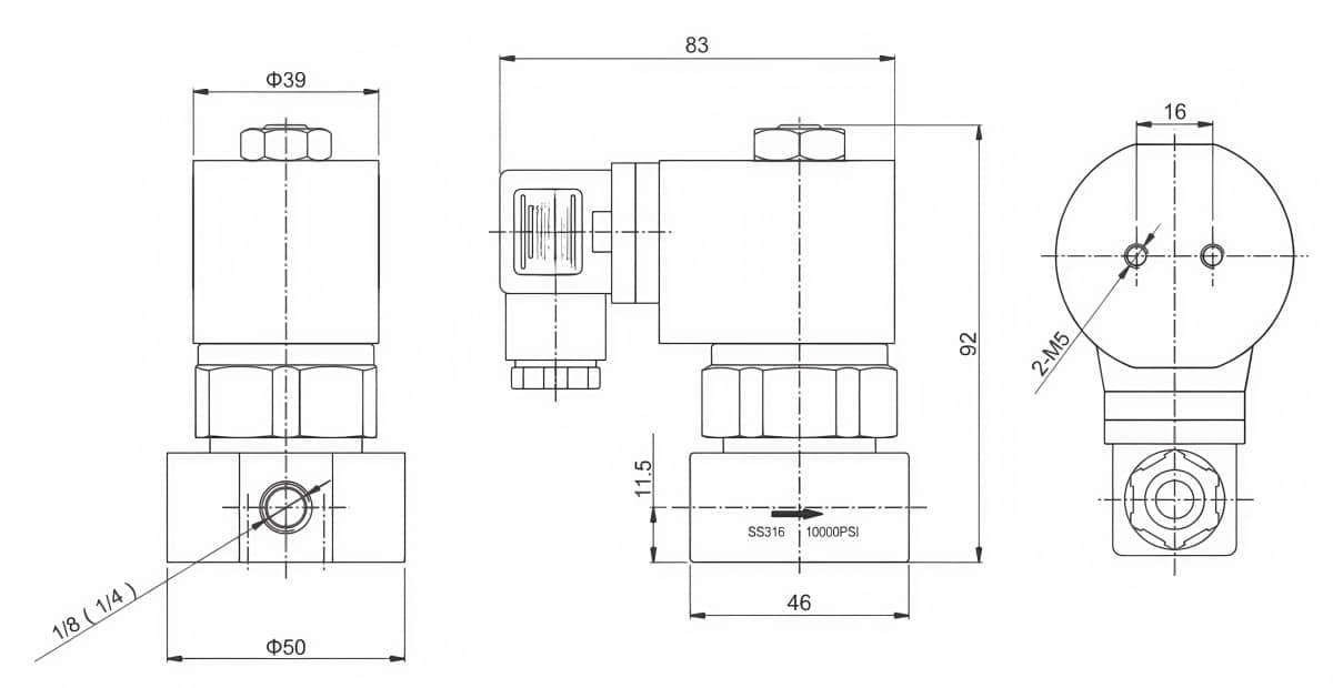700 bar solenoid valve sizes