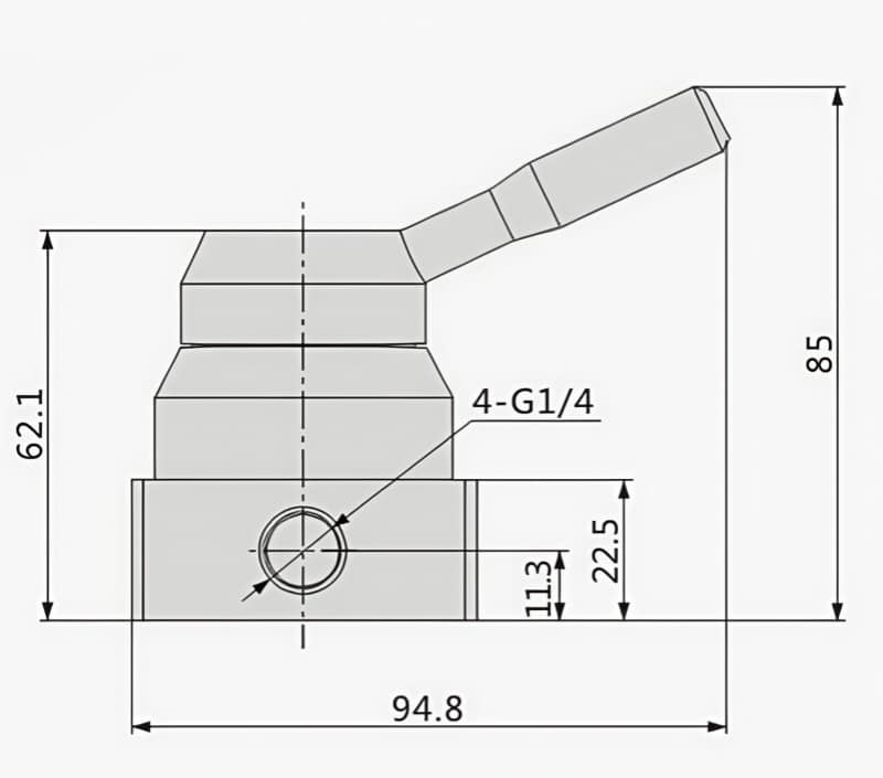 K34R6 Hand Valve Drawing
