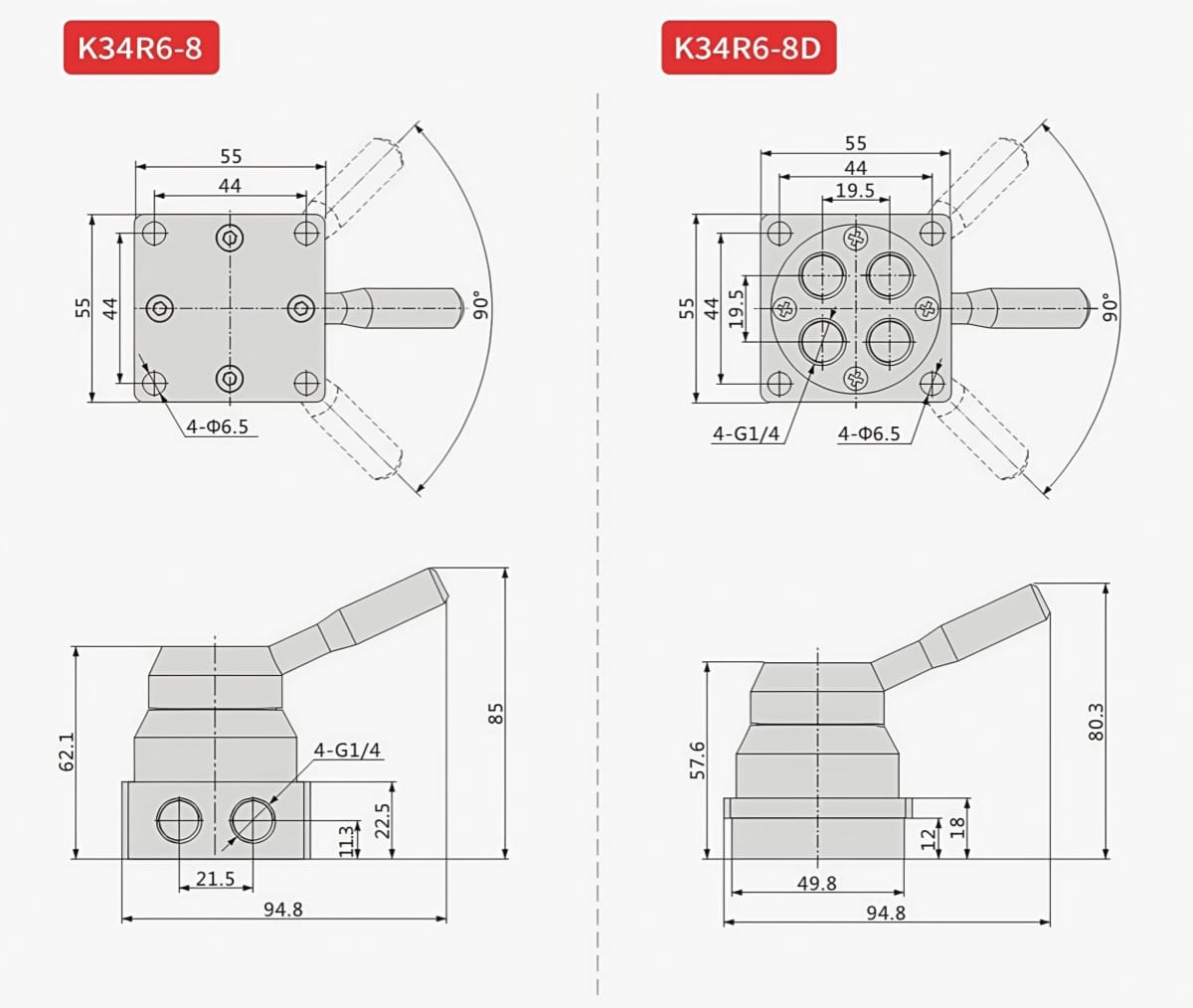 K34R6 Hand Valve Drawing