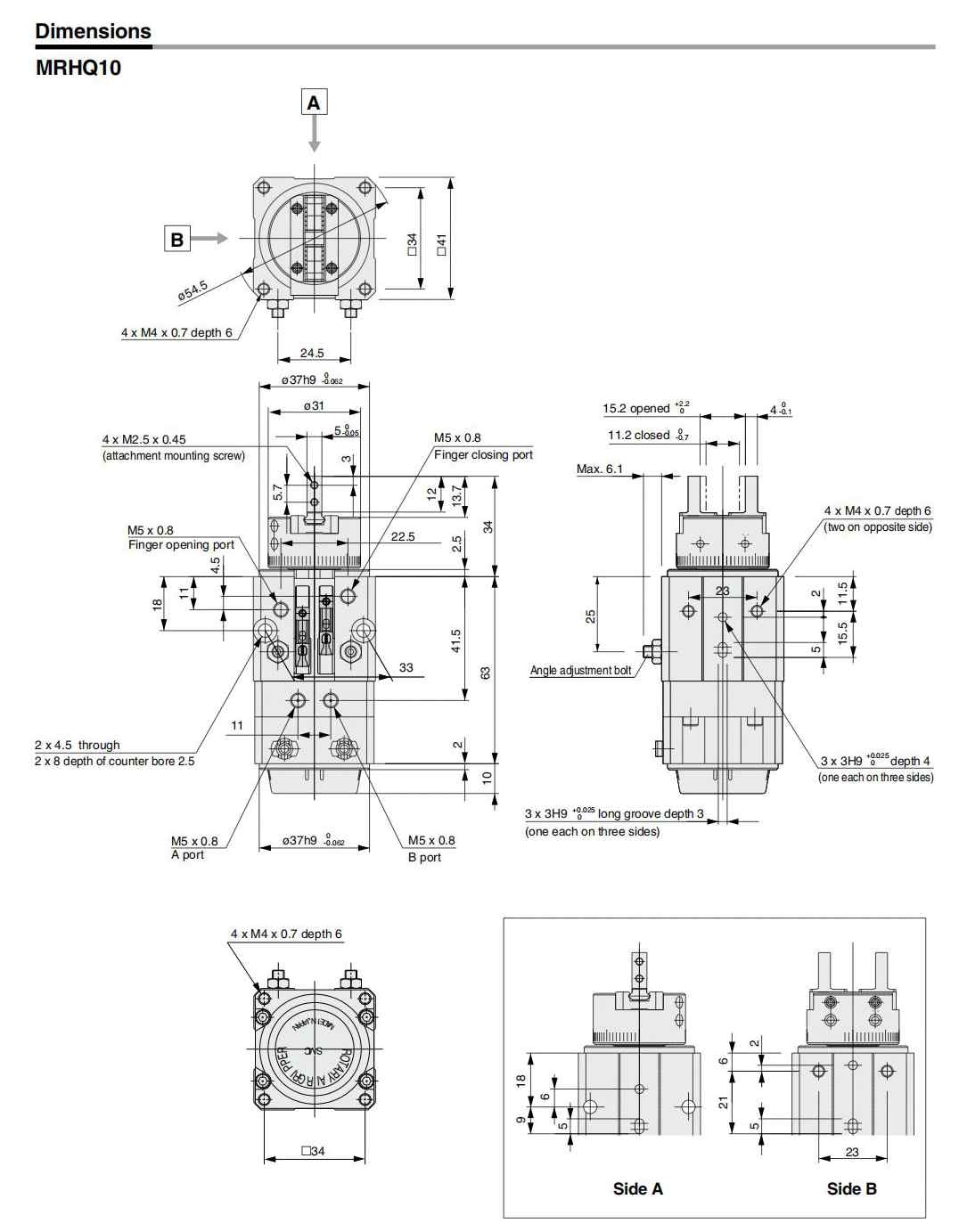 MRHQ Series Rotary Gripper