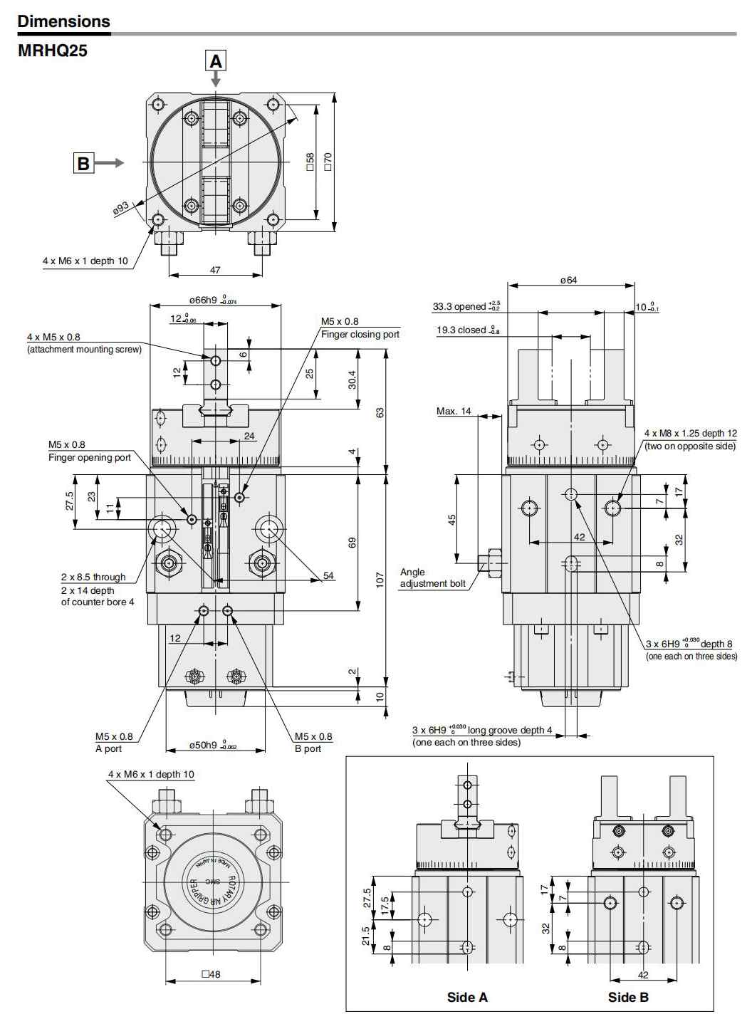 MRHQ Series Rotary Gripper