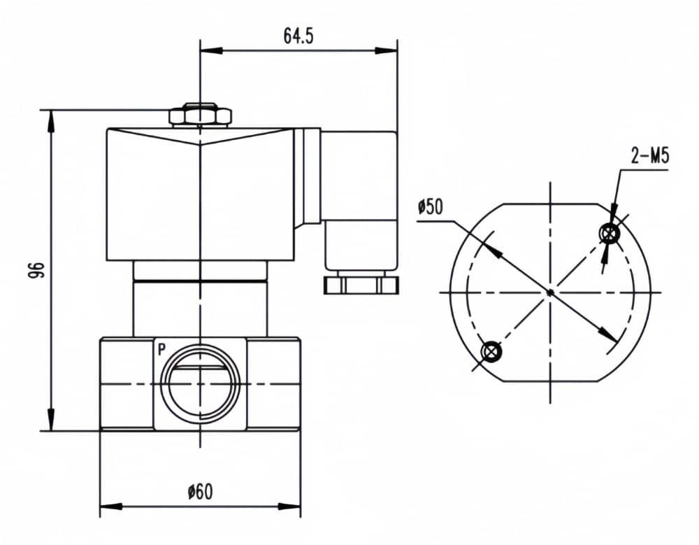 AMZ1 solenoid valve size