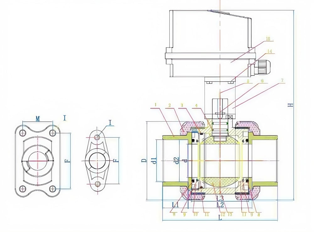 motorized ball valve chart
