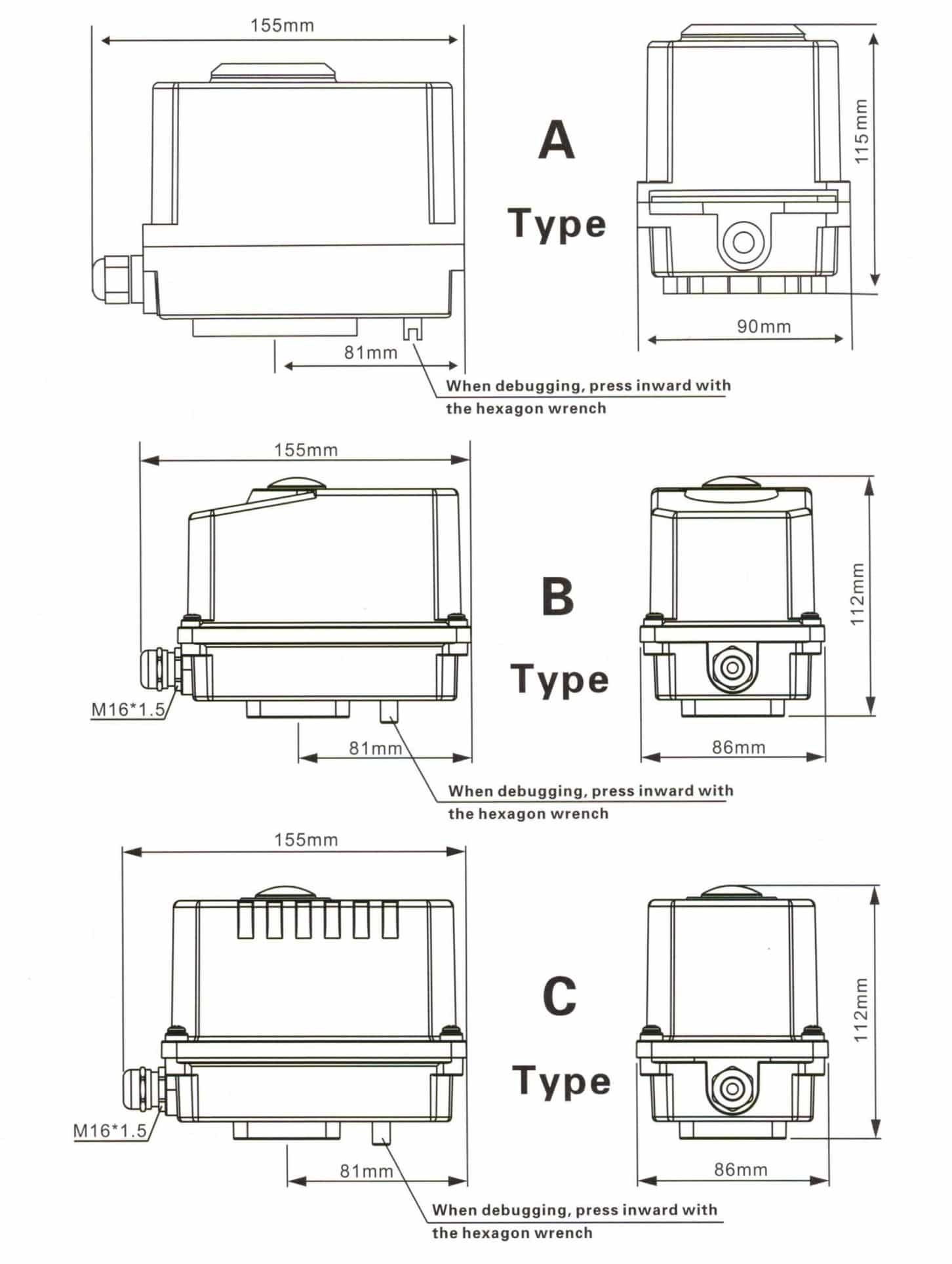 motorized valve control box