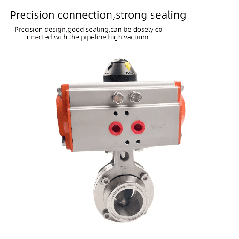 Pneumatic Sanitary butterfly Valve 4