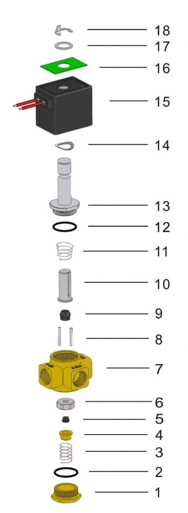 VX23 solenoid valve parts