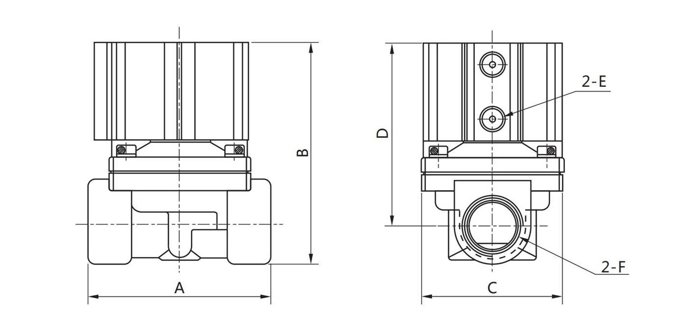 2Q air valve dimensions